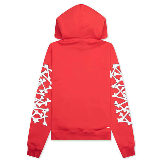 Bones Stacked Hoodie - Red
