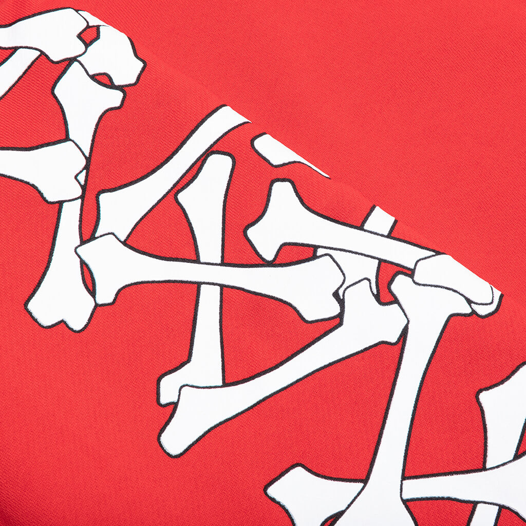 Bones Stacked Hoodie - Red