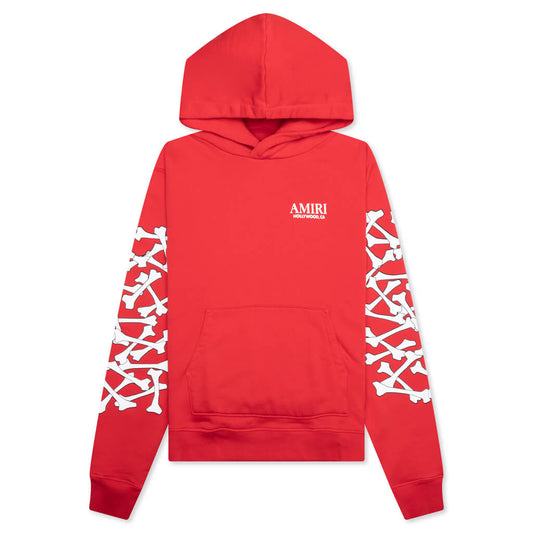 Bones Stacked Hoodie - Red