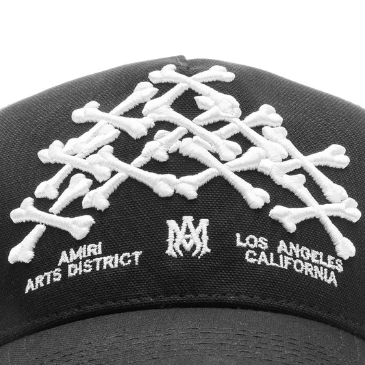 Bones Stacked Trucker Hat - Black