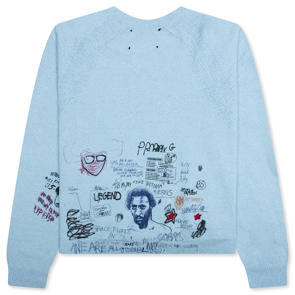 Booze Crooze Knit Sweater - Baby Blue