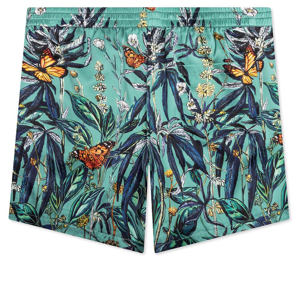Botanical Silk Short - Ocean Botanical