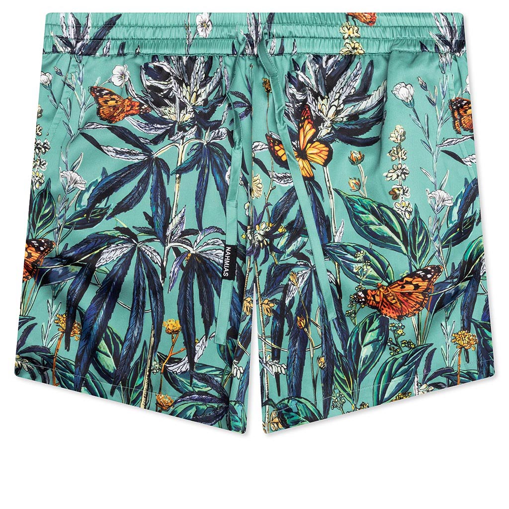 Botanical Silk Short - Ocean Botanical