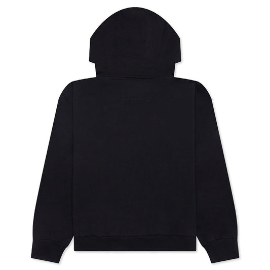 Psychedelic Boxy Fit Hoodie - Black