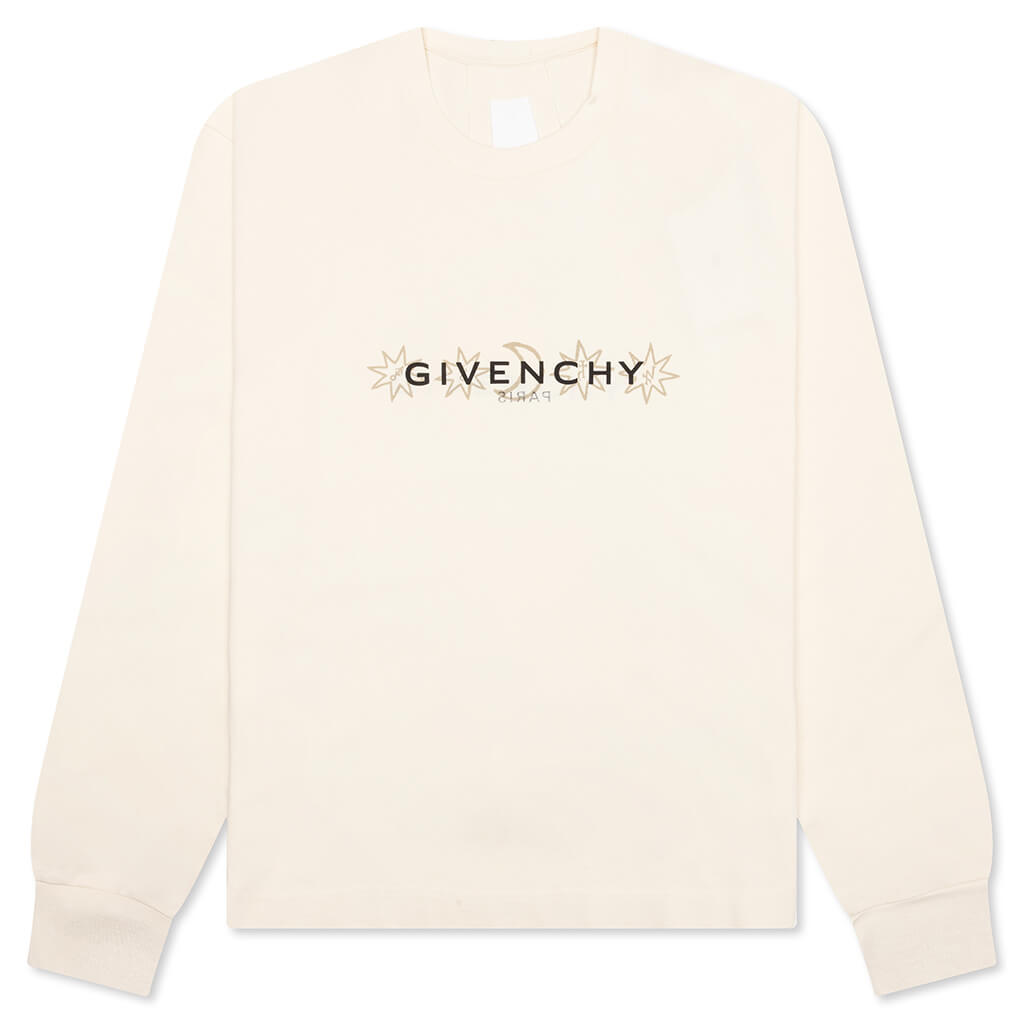 Boxy Fit Tarot Long Sleeve T-Shirt - Ivory
