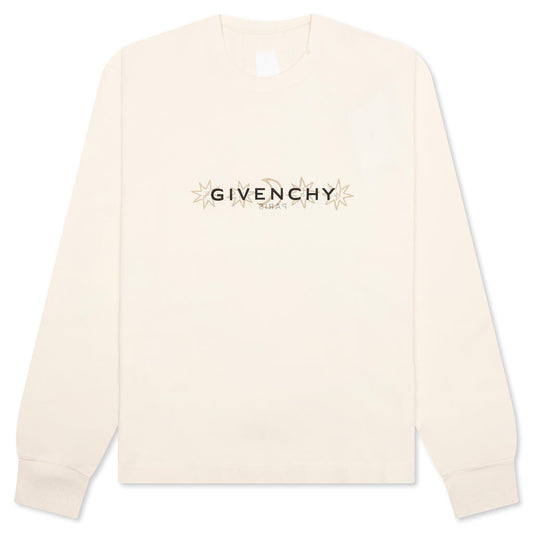 Boxy Fit Tarot Long Sleeve T-Shirt - Ivory