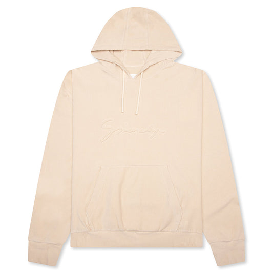 Boxy Fit Velvet Sweatshirt With Pocket Base - Clay