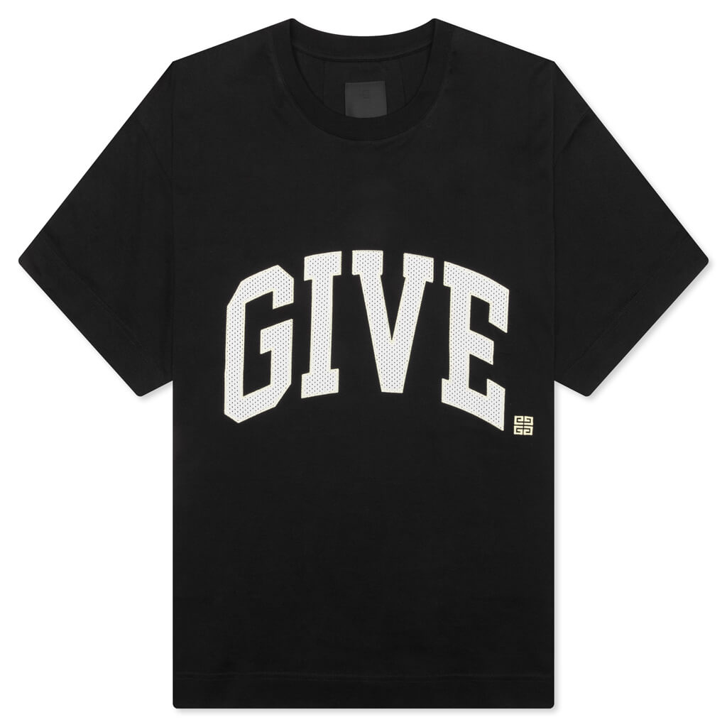 College Boxy Fit T-Shirt - Black
