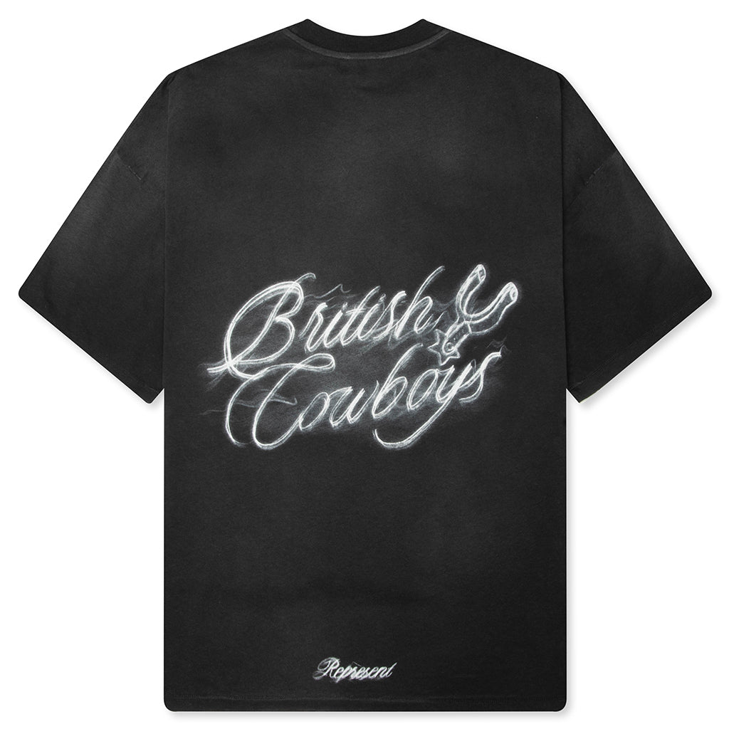 British Cowboys T-Shirt - Stained Black