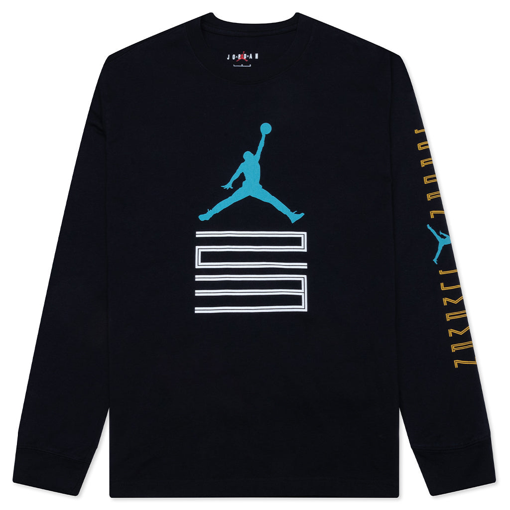 Brooklyn AJ11 Graphic L/S Tee - Black