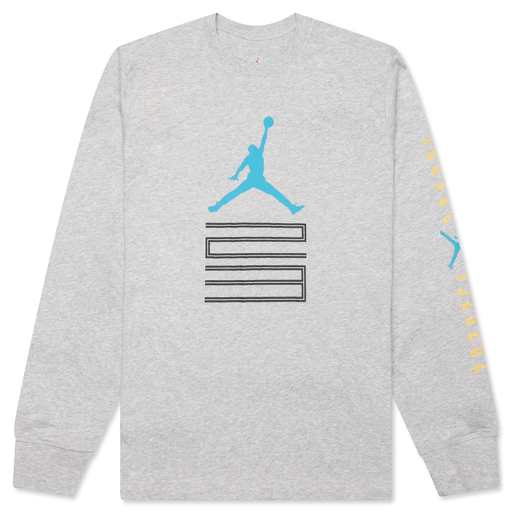 Brooklyn AJ11 Graphic L/S Tee - Grey Heather