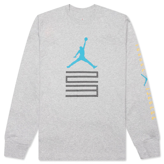 Brooklyn AJ11 Graphic L/S Tee - Grey Heather