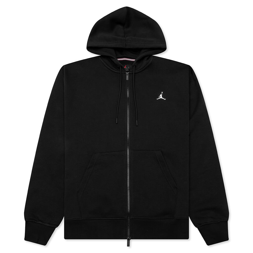 Brooklyn Fleece Full-Zip Hoodie - Black/White