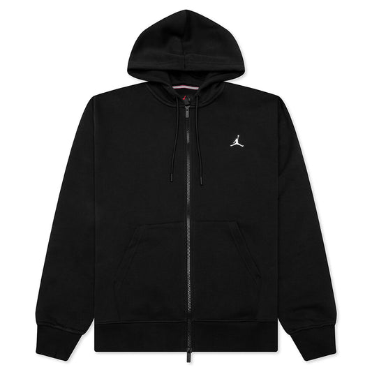 Brooklyn Fleece Full-Zip Hoodie - Black/White