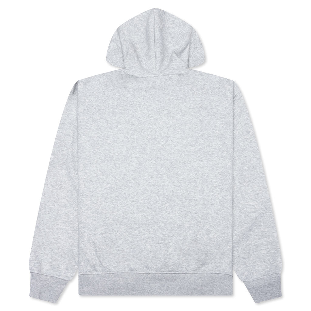 Brooklyn Fleece Full-Zip Hoodie - Grey Heather/White