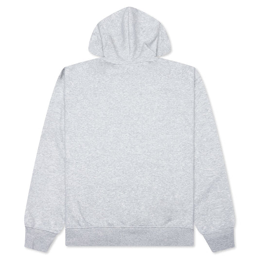 Brooklyn Fleece Full-Zip Hoodie - Grey Heather/White