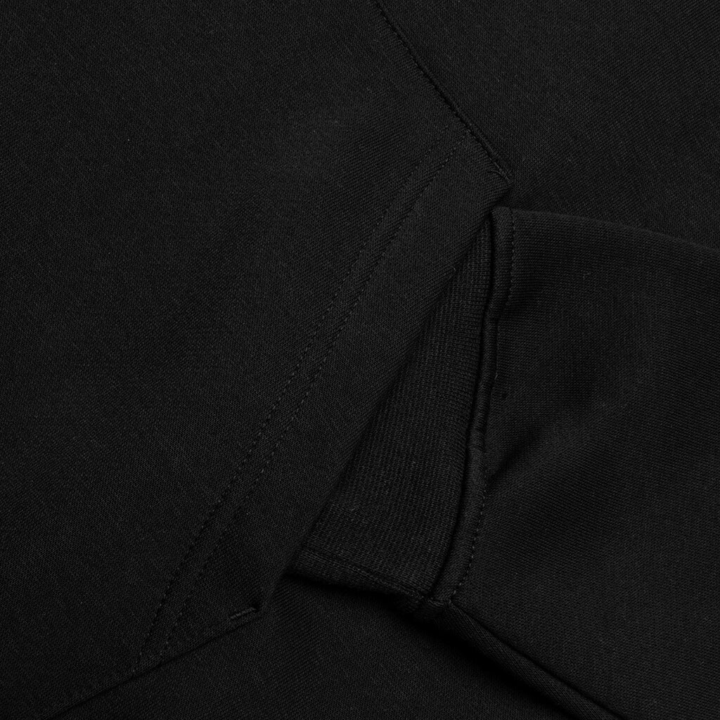 Brooklyn Fleece Pullover Hoodie - Black/White