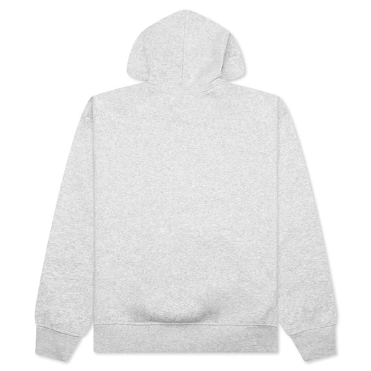 Brooklyn Fleece Pullover Hoodie - Grey Heather/White