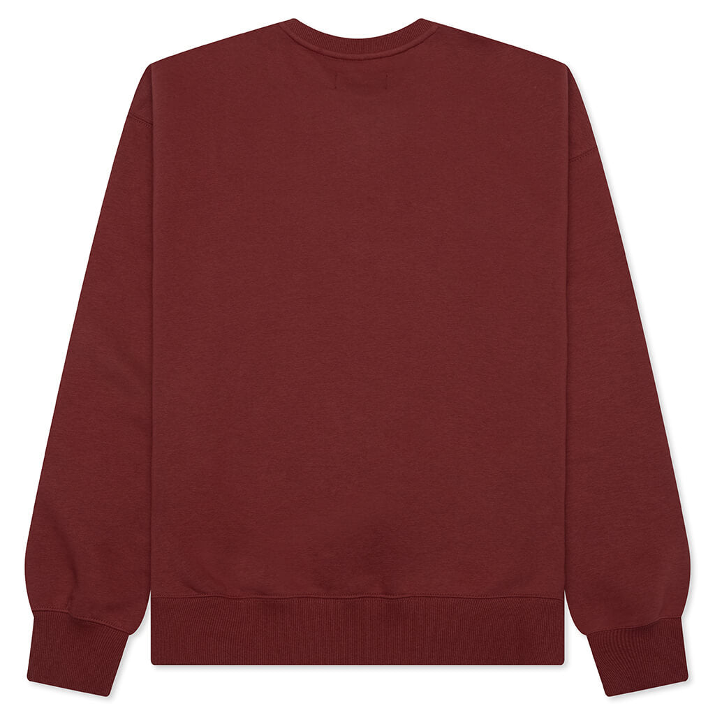 Brooklyn Fleece Holiday Crewneck - Redstone/Black
