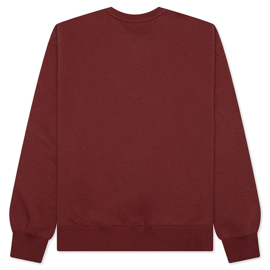 Brooklyn Fleece Holiday Crewneck - Redstone/Black