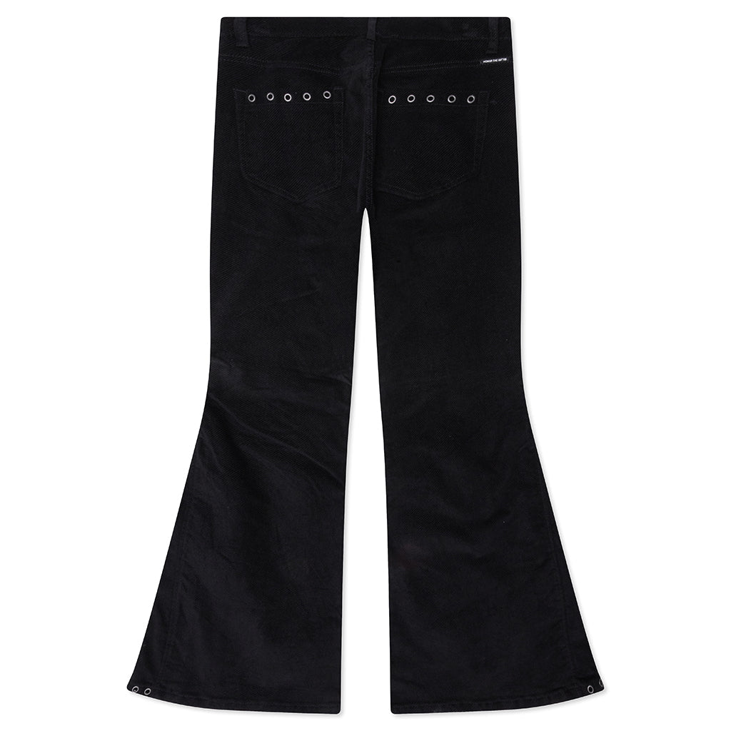 Brushed Bell Bottom Pant - Black