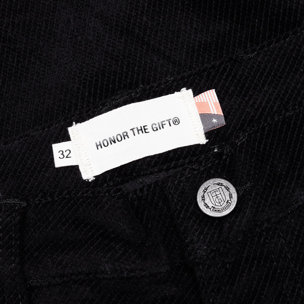 Brushed Bell Bottom Pant - Black