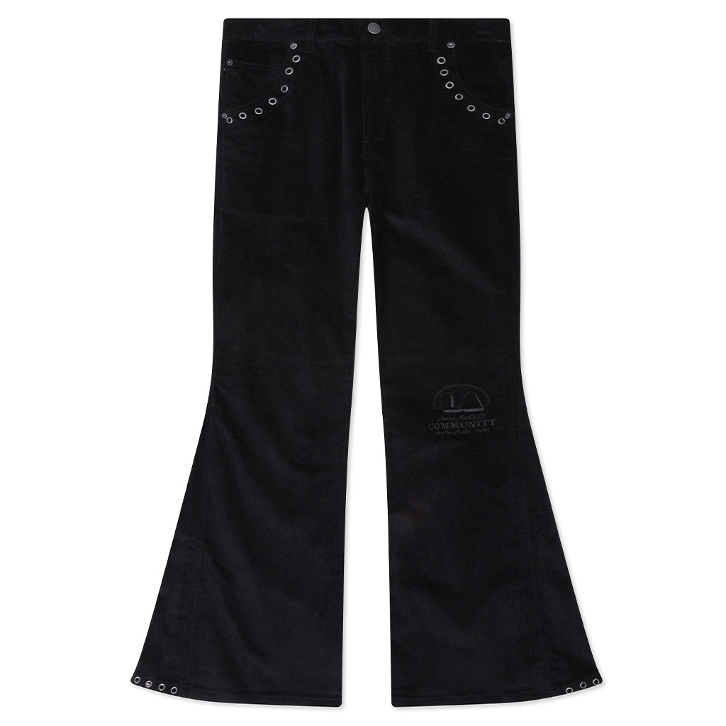 Brushed Bell Bottom Pant - Black