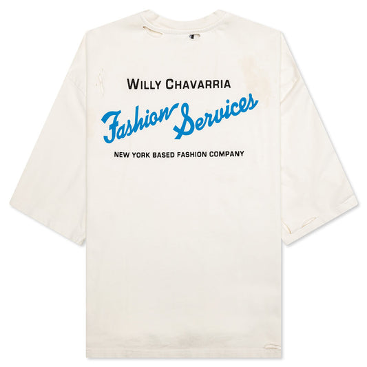 Fashion Services S/S Buffalo Tee - Cream