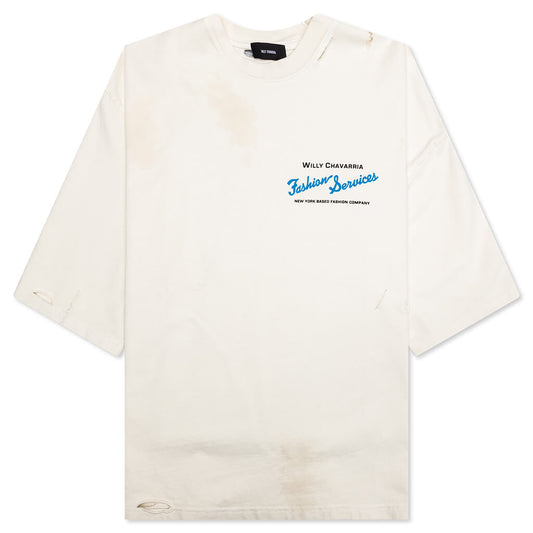 Fashion Services S/S Buffalo Tee - Cream