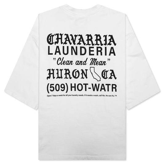 Laundromat S/S Buffalo Pocket Tee - White