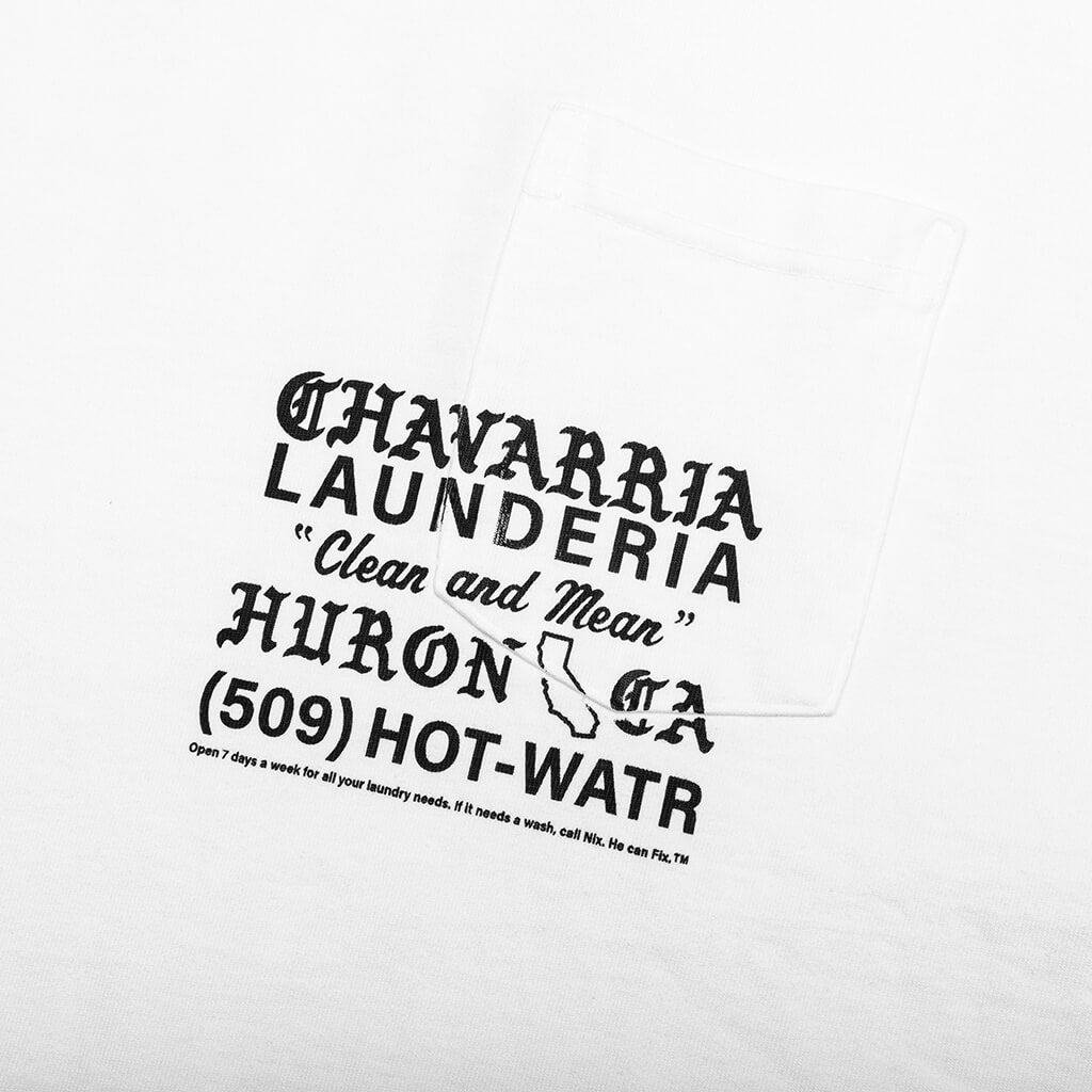 Laundromat S/S Buffalo Pocket Tee - White