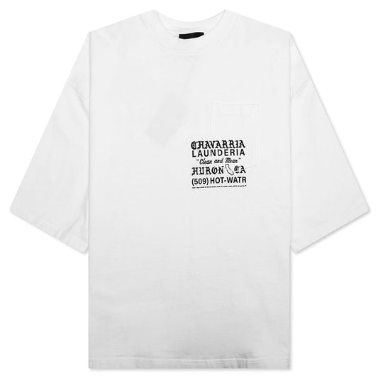 Laundromat S/S Buffalo Pocket Tee - White