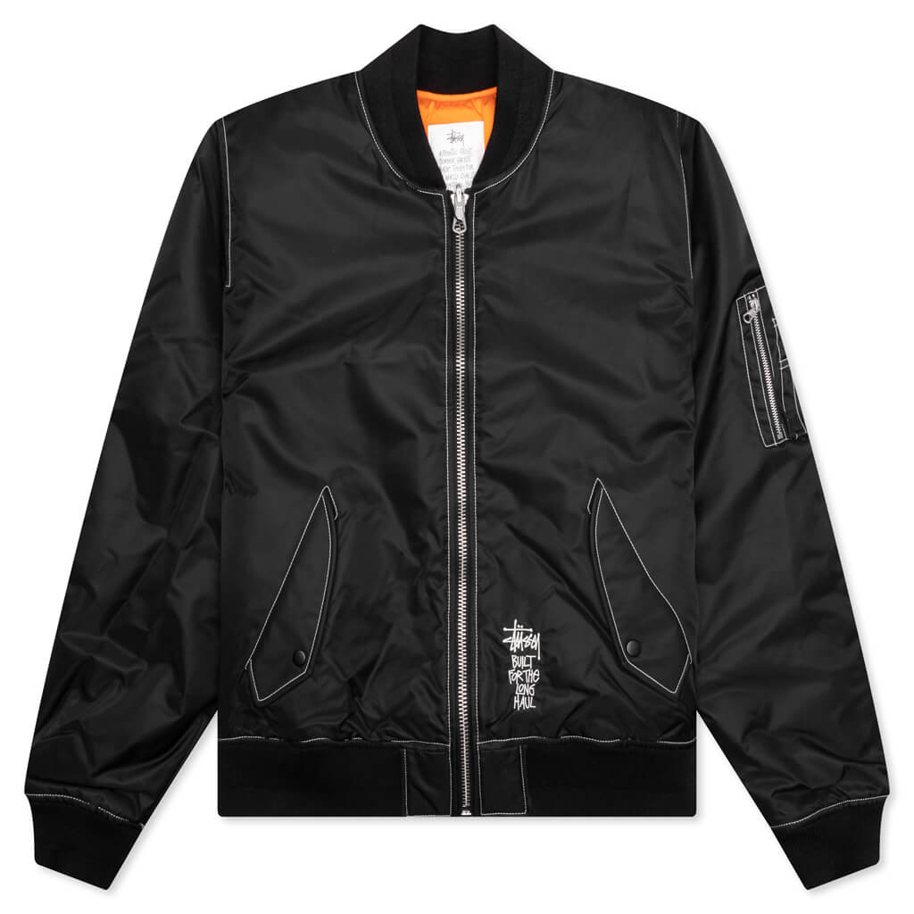 Built Bomber Jacket - Black