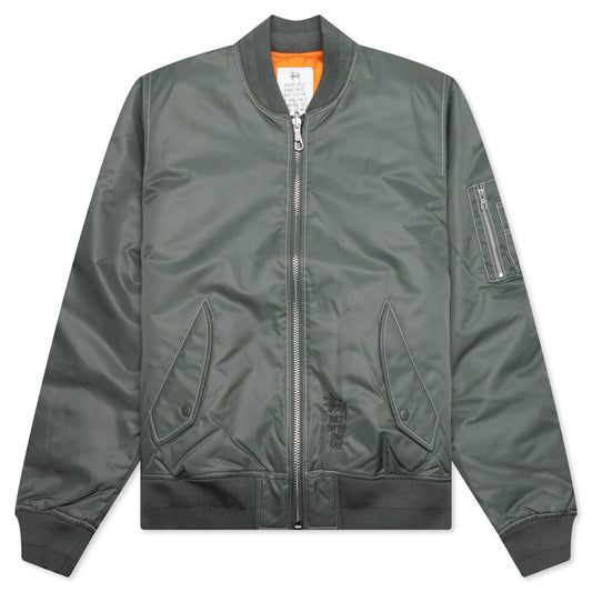 Built Bomber Jacket - Green
