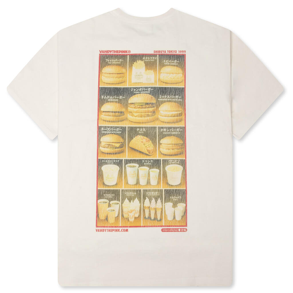 FastFood Menu Tee - Washed White
