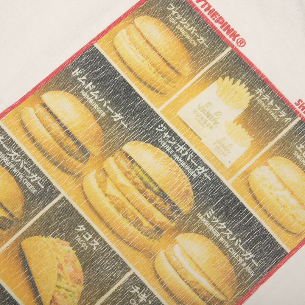 FastFood Menu Tee - Washed White