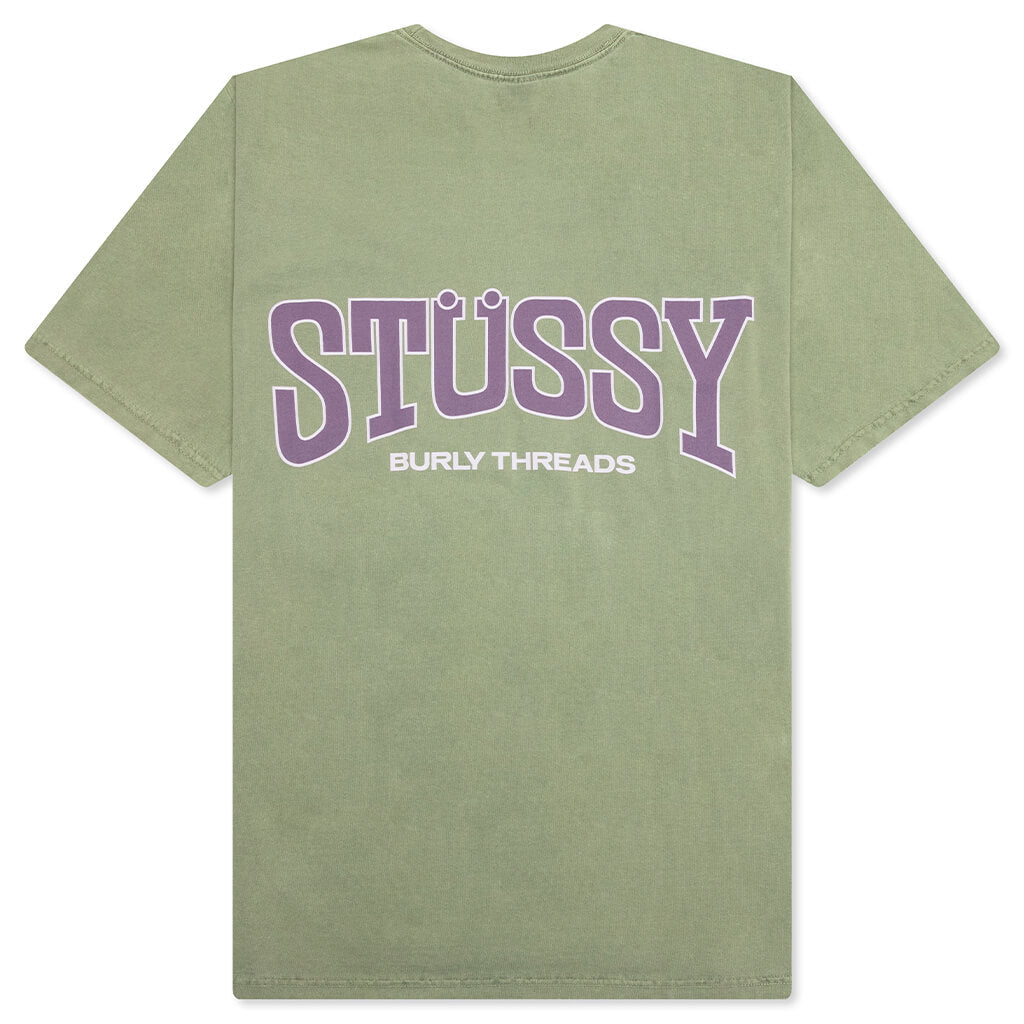 Burly Threads Pig. Dyed Tee - Olive