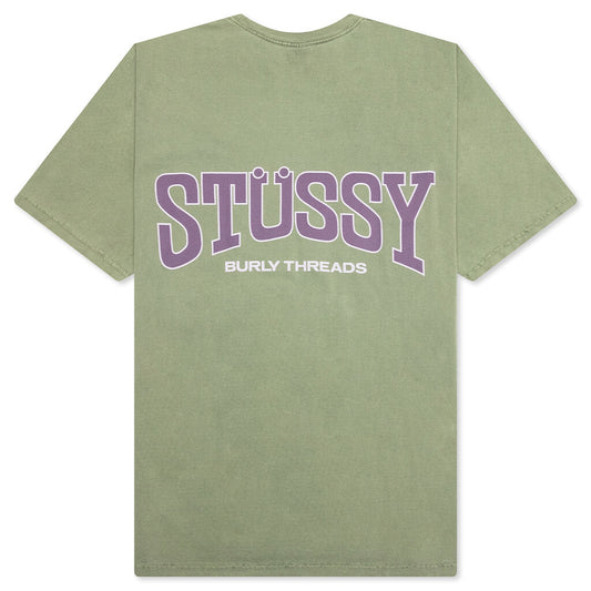Burly Threads Pig. Dyed Tee - Olive
