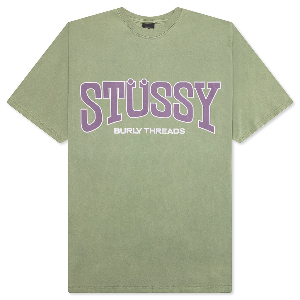 Burly Threads Pig. Dyed Tee - Olive