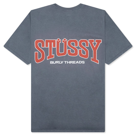 Burly Threads Pig. Dyed Tee - Indigo