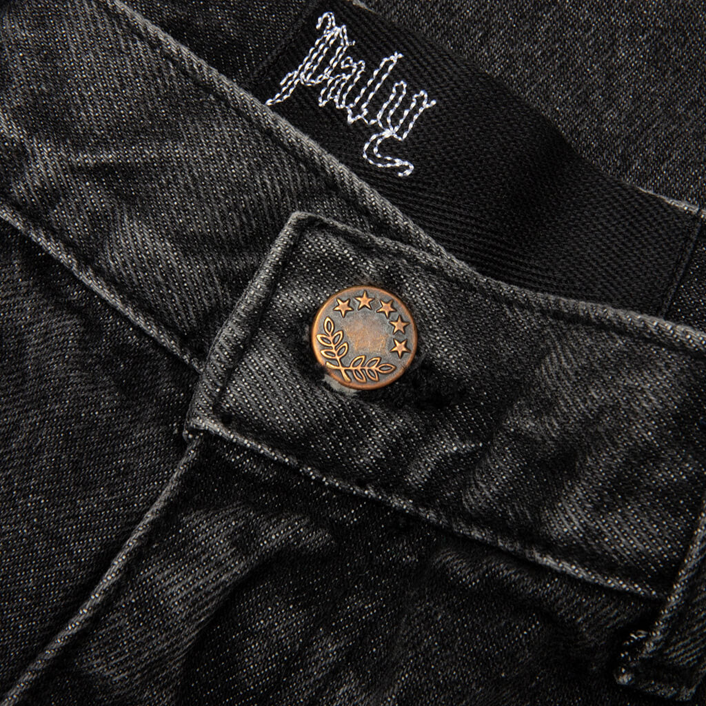 Busted Double Knee Jean - Black
