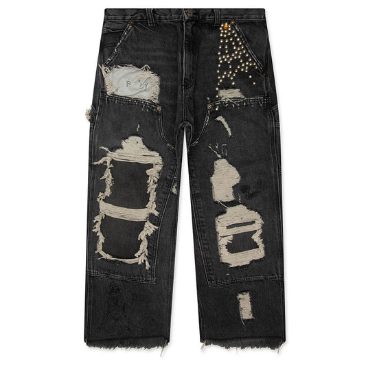 Busted Double Knee Jean - Black