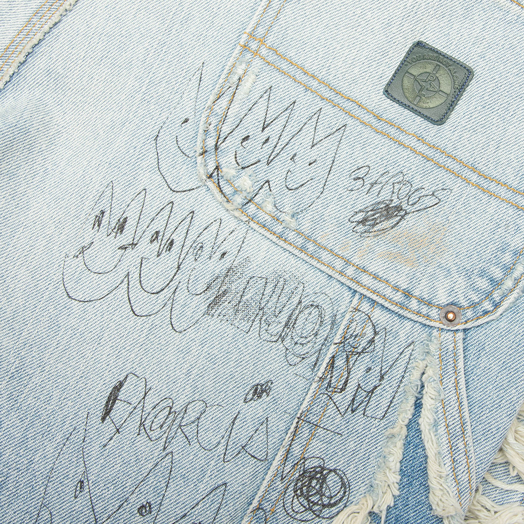 Busted Double Knee Jean - Denim