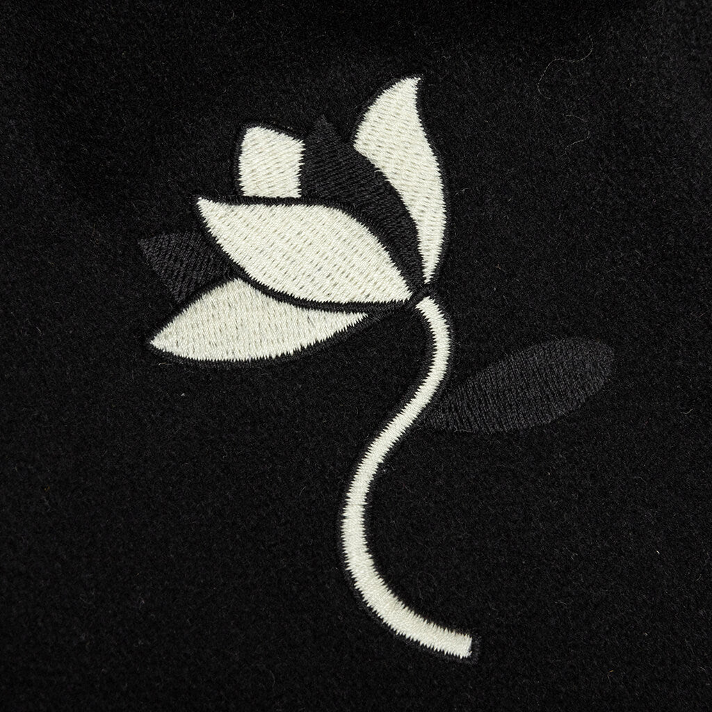 Cloudy Star Varsity Jacket - Black