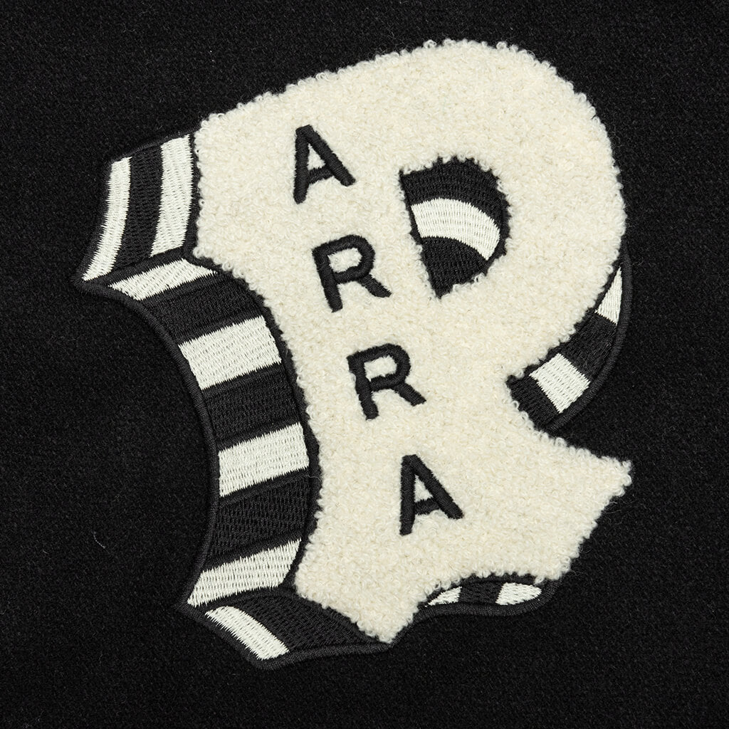 Cloudy Star Varsity Jacket - Black