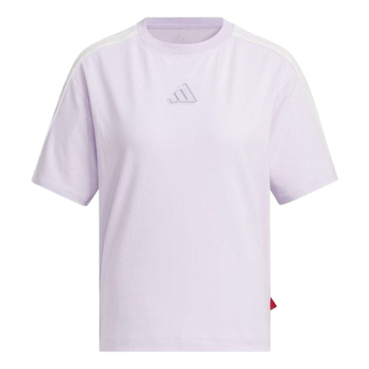 (WMNS) adidas Lunar New Year T-Shirt Asia Sizing 'Purple' JZ4159