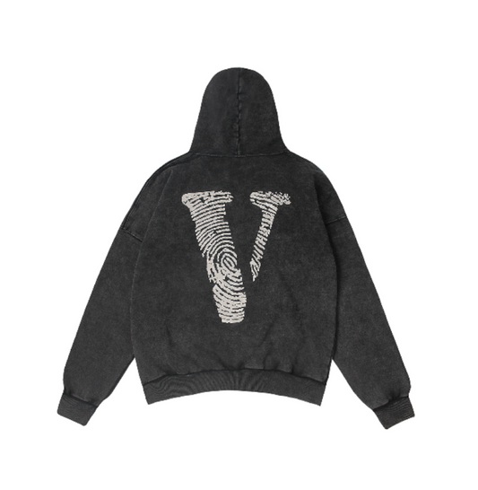 VLONE Finger Print Logo 'Washed Grey' VLHD24004-BK