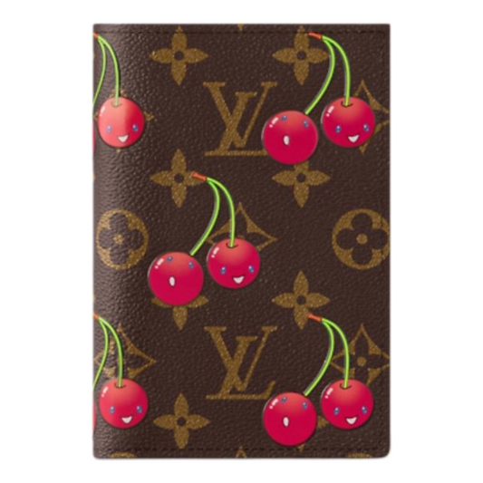 LOUIS VUITTON x Takashi Murakami Cherry Passport Cover 'Brown Monogram' M13424