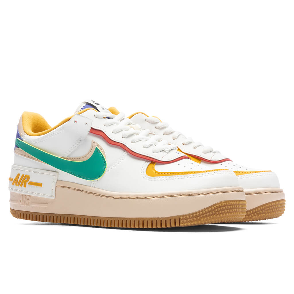 Women's Air Force 1 Shadow - Summit White/Neptune Green/Yellow