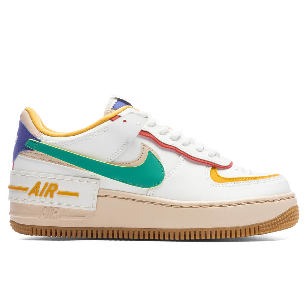Women's Air Force 1 Shadow - Summit White/Neptune Green/Yellow
